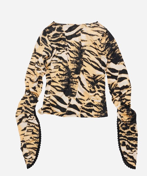 Stockholm Surfboard Club(ストックホルムサーフボードクラブ)の「Stockholm Surfboard Club//ストックホルムサーフボードクラブ ロングスリーブ Printed Longsleeve Carla(Tシャツ/カットソー・レディース・レオパード・S/M)」の5枚目の写真