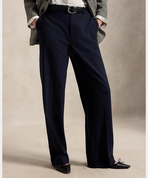 POLO RALPH LAUREN（ポロ ラルフ ローレン）の「ストレッチウール リラックス ストレート パンツ（スラックス・レディース・ネイビー系1・0/00/2/4/6/8）」の8枚目の写真