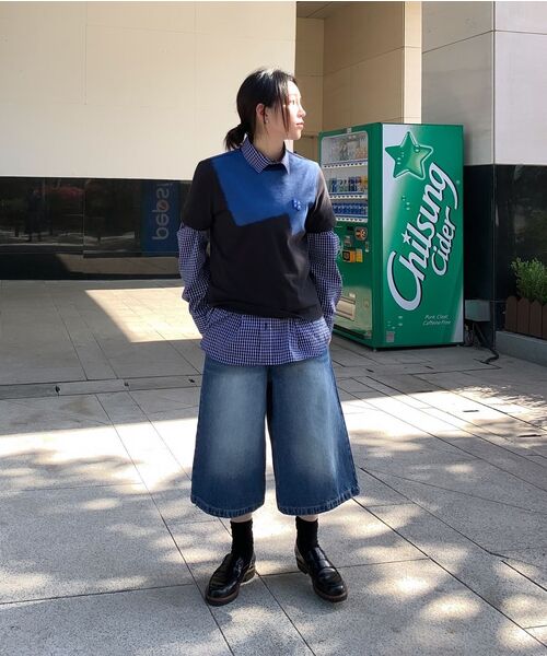 ACSHI(アクシ)の「夏 バミューダ ワイド 7部 ウォッシング デニムパンツ ユニセックス(中青)(その他パンツ・レディース・その他・S/M/L/XL/XS/XXL)」の11枚目の写真