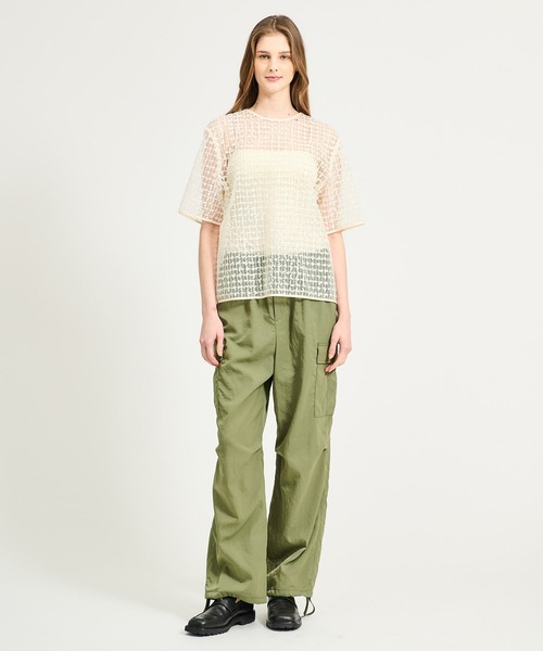 ESTNATION（エストネーション）の「ESTNATION / フェザーチュールシアーブラウス（シャツ/ブラウス・レディース・オフホワイト・FREE）」の4枚目の写真