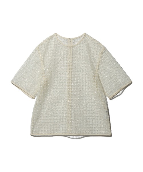 ESTNATION（エストネーション）の「ESTNATION / フェザーチュールシアーブラウス（シャツ/ブラウス・レディース・オフホワイト・FREE）」の6枚目の写真