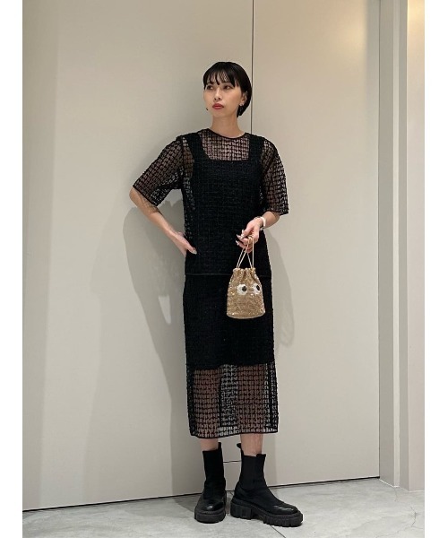 ESTNATION(エストネーション)の「ESTNATION / フェザーチュールシアーブラウス(シャツ/ブラウス・レディース・オフホワイト/ブラック・FREE)」の14枚目の写真