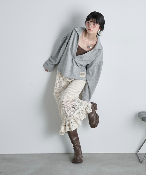 THE YOn（ザヨン）の「コットンクロシェマーメイドスカート（スカート・レディース・アイボリー/ブラック・FREE）」の20枚目の写真