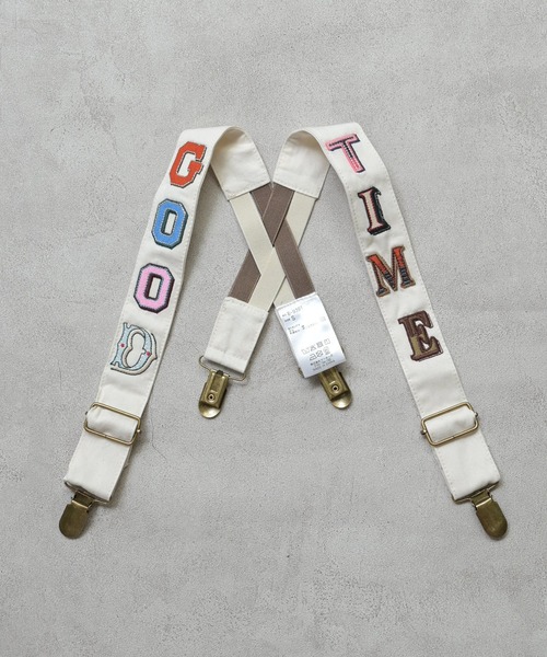 MARKEY'S（マーキーズ）の「ロゴ刺繍サスペンダー（サスペンダー・キッズ・ネイビー/オフホワイト・S/M）」の2枚目の写真