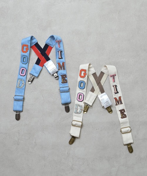 MARKEY'S（マーキーズ）の「ロゴ刺繍サスペンダー（サスペンダー・キッズ・ネイビー/オフホワイト・S/M）」の3枚目の写真