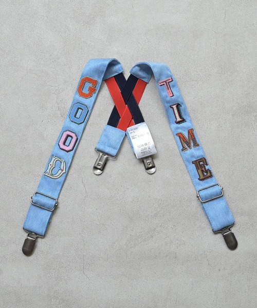 MARKEY'S（マーキーズ）の「ロゴ刺繍サスペンダー（サスペンダー・キッズ・ネイビー/オフホワイト・S/M）」の4枚目の写真