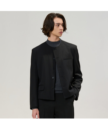 HYOJI（ヒョージ）の「ノーカラークロップブレザー (F01-3カラー)（テーラードジャケット）」