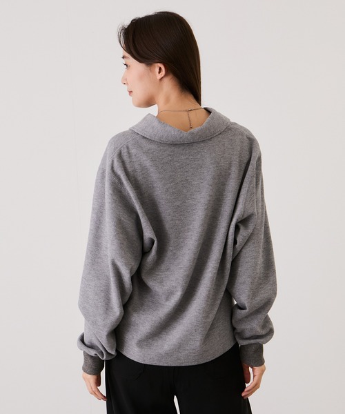 Jayro（ジャイロ）の「ニットコーデュロイプルオーバー（Tシャツ/カットソー・レディース・グレー/ホワイト系その他2/ブラウン系その他2・M）」の7枚目の写真