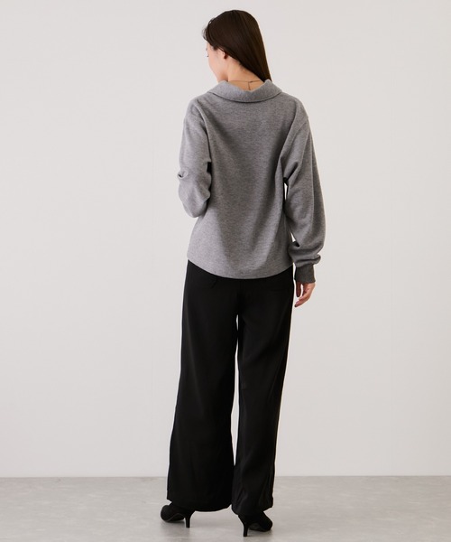 Jayro（ジャイロ）の「ニットコーデュロイプルオーバー（Tシャツ/カットソー・レディース・グレー/ホワイト系その他2/ブラウン系その他2・M）」の10枚目の写真