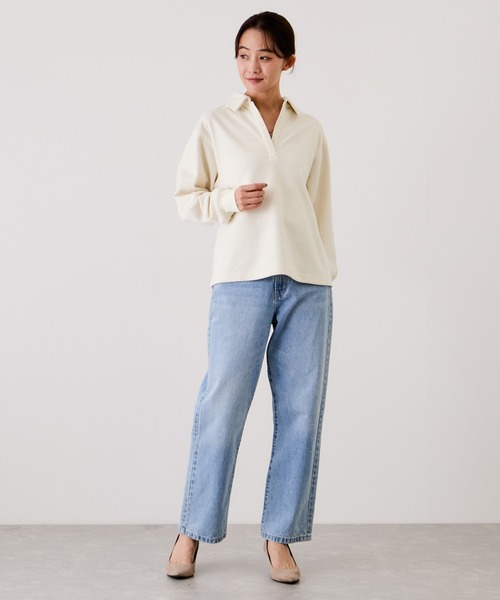 Jayro（ジャイロ）の「ニットコーデュロイプルオーバー（Tシャツ/カットソー・レディース・グレー/ホワイト系その他2/ブラウン系その他2・M）」の16枚目の写真
