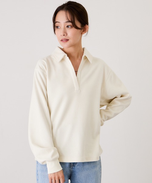 Jayro（ジャイロ）の「ニットコーデュロイプルオーバー（Tシャツ/カットソー・レディース・グレー/ホワイト系その他2/ブラウン系その他2・M）」の11枚目の写真