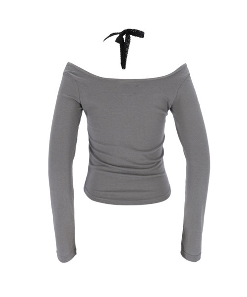 SETSETSET(セットセットセット)の「LACE HALTERNECK TEE (GREY)(Tシャツ/カットソー・レディース・その他・ONE SIZE)」の3枚目の写真