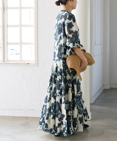 JOURNAL STANDARD（ジャーナルスタンダード）の「オリエンタルプリントワンピース（ワンピース・レディース・ブルー/イエロー・FREE）」の17枚目の写真