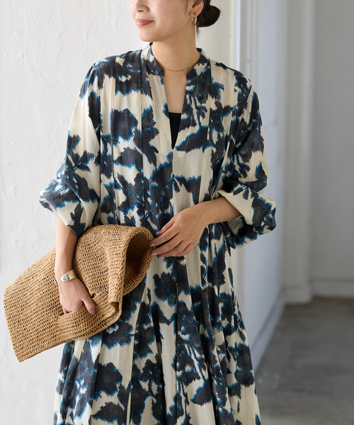 JOURNAL STANDARD（ジャーナルスタンダード）の「オリエンタルプリントワンピース（ワンピース・レディース・ブルー/イエロー・FREE）」の21枚目の写真