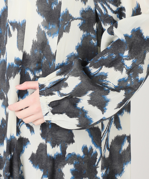 JOURNAL STANDARD（ジャーナルスタンダード）の「オリエンタルプリントワンピース（ワンピース・レディース・ブルー/イエロー・FREE）」の13枚目の写真