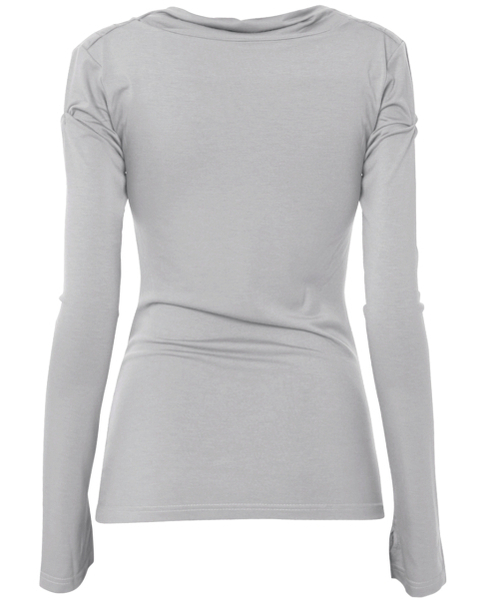 FLAREUP(フレアアップ)の「2.Drape Long Sleeve (FL-146_Light Gray)(Tシャツ/カットソー・レディース・ライトグレー・OS)」の5枚目の写真