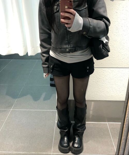 FLAREUP(フレアアップ)の「2.Drape Long Sleeve (FL-146_Light Gray)(Tシャツ/カットソー・レディース・ライトグレー・OS)」の7枚目の写真
