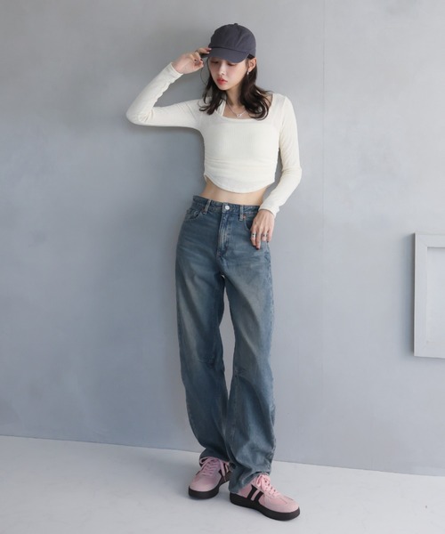 VIVIAN(ヴィヴィアン)の「ダブルライン配色レースアップスニーカー(スニーカー・レディース・ピンク/ブルー/ナチュラル・S/LL/L/M)」の21枚目の写真