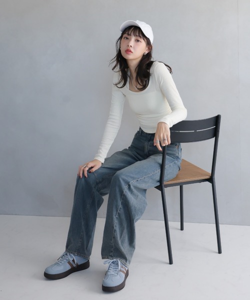 VIVIAN(ヴィヴィアン)の「ダブルライン配色レースアップスニーカー(スニーカー・レディース・ピンク/ブルー/ナチュラル・S/LL/L/M)」の13枚目の写真