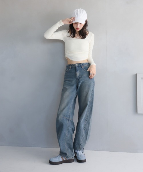 VIVIAN(ヴィヴィアン)の「ダブルライン配色レースアップスニーカー(スニーカー・レディース・ピンク/ブルー/ナチュラル・S/LL/L/M)」の15枚目の写真