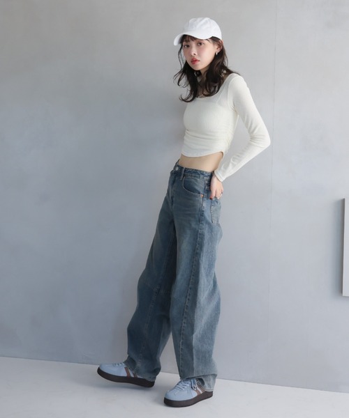 VIVIAN(ヴィヴィアン)の「ダブルライン配色レースアップスニーカー(スニーカー・レディース・ピンク/ブルー/ナチュラル・S/LL/L/M)」の14枚目の写真