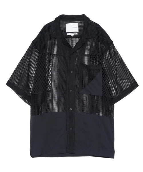 yoshiokubo（ヨシオクボ）の「yoshiokubo ヨシオクボ / MESH S/S SHIRT ラッセルレースメッシュシャツ / YKS26207（シャツ/ブラウス・メンズ・ブラック・3/2/1）」の7枚目の写真