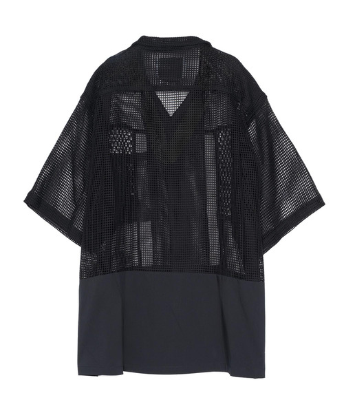 yoshiokubo（ヨシオクボ）の「yoshiokubo ヨシオクボ / MESH S/S SHIRT ラッセルレースメッシュシャツ / YKS26207（シャツ/ブラウス・メンズ・ブラック・3/2/1）」の8枚目の写真