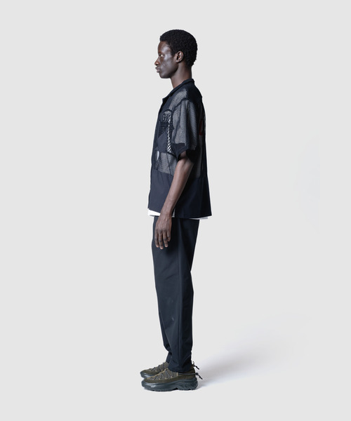 yoshiokubo（ヨシオクボ）の「yoshiokubo ヨシオクボ / MESH S/S SHIRT ラッセルレースメッシュシャツ / YKS26207（シャツ/ブラウス・メンズ・ブラック・3/2/1）」の3枚目の写真