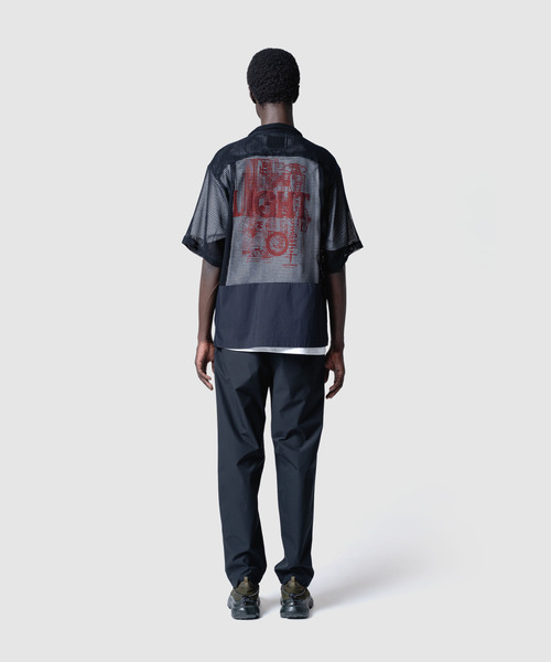 yoshiokubo（ヨシオクボ）の「yoshiokubo ヨシオクボ / MESH S/S SHIRT ラッセルレースメッシュシャツ / YKS26207（シャツ/ブラウス・メンズ・ブラック・3/2/1）」の4枚目の写真