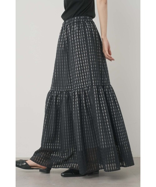 Limue（リミュ）の「ギャザーラップスリットスカート（スカート・レディース・ブラック・FREE）」の3枚目の写真