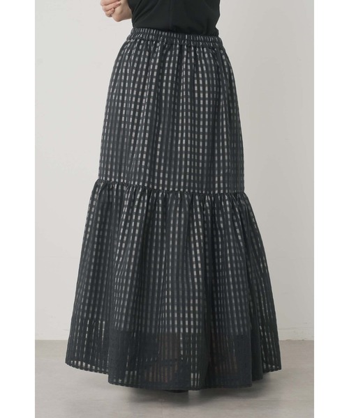 Limue（リミュ）の「ギャザーラップスリットスカート（スカート・レディース・ブラック・FREE）」の4枚目の写真