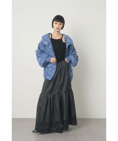 Limue（リミュ）の「ギャザーラップスリットスカート（スカート・レディース・ブラック・FREE）」の7枚目の写真