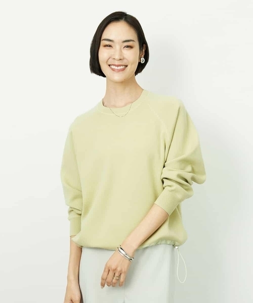 MICHEL KLEIN（ミッシェル・クラン）の「ドロストラグランニットプルオーバー（ニット/セーター・レディース・アイボリー/クリーム/ネイビー・38）」の3枚目の写真