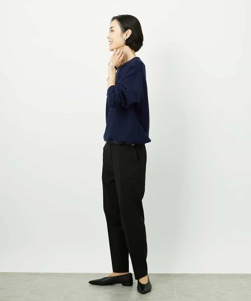 MICHEL KLEIN（ミッシェル・クラン）の「ドロストラグランニットプルオーバー（ニット/セーター・レディース・アイボリー/クリーム/ネイビー・38）」の7枚目の写真