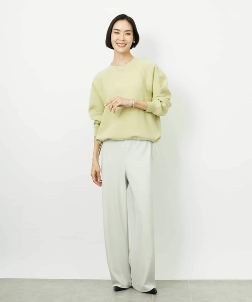 MICHEL KLEIN（ミッシェル・クラン）の「ドロストラグランニットプルオーバー（ニット/セーター・レディース・アイボリー/クリーム/ネイビー・38）」の12枚目の写真