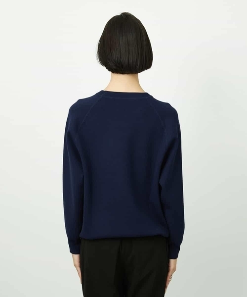 MICHEL KLEIN（ミッシェル・クラン）の「ドロストラグランニットプルオーバー（ニット/セーター・レディース・アイボリー/クリーム/ネイビー・38）」の21枚目の写真