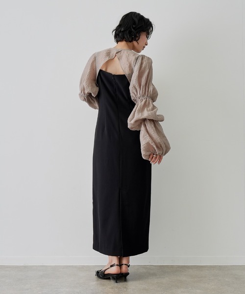 NOGLE(ノグル)の「【NOGLE/ノグル】2wayシアーティアードボレロセットワンピ―ス(ワンピース・レディース・イエロー/ブラック×ブラック/ブラック系/グレー系・S/M)」の9枚目の写真