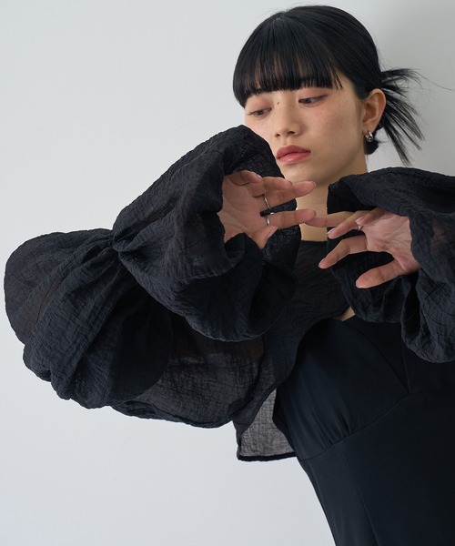 NOGLE(ノグル)の「【NOGLE/ノグル】2wayシアーティアードボレロセットワンピ―ス(ワンピース・レディース・イエロー/ブラック×ブラック/ブラック系/グレー系・S/M)」の19枚目の写真