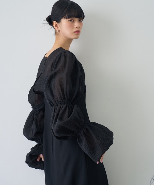 NOGLE(ノグル)の「【NOGLE/ノグル】2wayシアーティアードボレロセットワンピ―ス(ワンピース・レディース・イエロー/ブラック×ブラック/ブラック系/グレー系・S/M)」の21枚目の写真