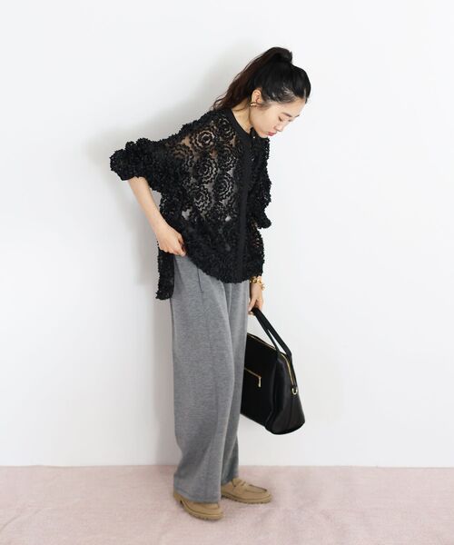 le.coeur blanc（ルクールブラン）の「TORRAZZO DONNA別注フラワーレースブラウス（シャツ/ブラウス・レディース・ブラック/ホワイト・38）」の22枚目の写真