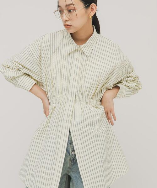 KBF（ケイビーエフ）の「アシメギャザータックミニワンピース（ワンピース・レディース・ブルー系その他/ホワイト系その他/グリーン系その他・ONE）」の16枚目の写真