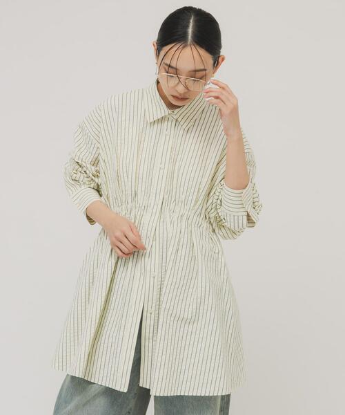 KBF（ケイビーエフ）の「アシメギャザータックミニワンピース（ワンピース・レディース・ブルー系その他/ホワイト系その他/グリーン系その他・ONE）」の18枚目の写真