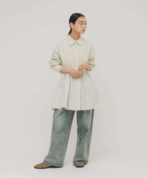 KBF（ケイビーエフ）の「アシメギャザータックミニワンピース（ワンピース・レディース・ブルー系その他/ホワイト系その他/グリーン系その他・ONE）」の20枚目の写真