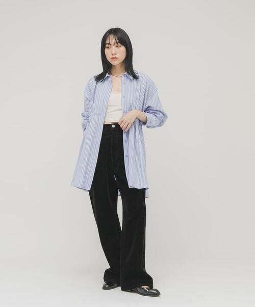 KBF（ケイビーエフ）の「アシメギャザータックミニワンピース（ワンピース・レディース・ブルー系その他/ホワイト系その他/グリーン系その他・ONE）」の7枚目の写真