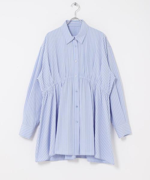 KBF（ケイビーエフ）の「アシメギャザータックミニワンピース（ワンピース・レディース・ブルー系その他/ホワイト系その他/グリーン系その他・ONE）」の10枚目の写真