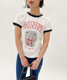 EDIT. FOR LULU | 【GANNI/ガニー】Basic Cotton Jersey Margot Kitty P(Tシャツ/カットソー)