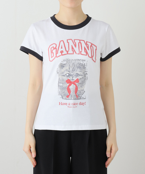 EDIT. FOR LULU（エディットフォールル）の「【GANNI/ガニー】Basic Cotton Jersey Margot Kitty P（Tシャツ/カットソー・レディース・ホワイト・FREE）」の6枚目の写真