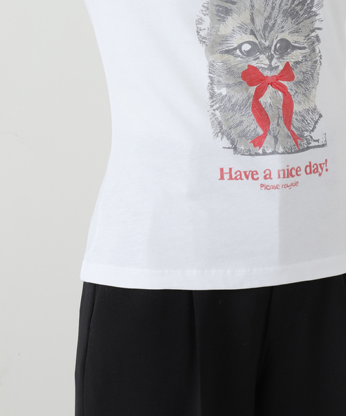 EDIT. FOR LULU(エディットフォールル)の「【GANNI/ガニー】Basic Cotton Jersey Margot Kitty P(Tシャツ/カットソー・レディース・ホワイト・FREE)」の4枚目の写真