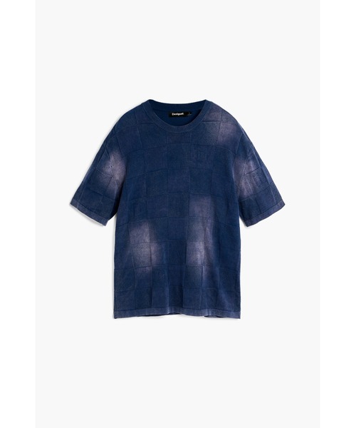 タイダイ ブロック プリント 半袖Tシャツ