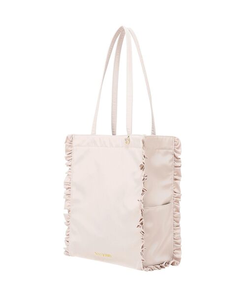 Maison de FLEUR（メゾンドフルール）の「撥水加工フリルスクエアトートバッグ（トートバッグ・レディース・ピンク系その他3/ブラック・FREE）」の8枚目の写真